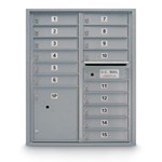 15 Door Standard 4C Mailbox with 1 Parcel Locker